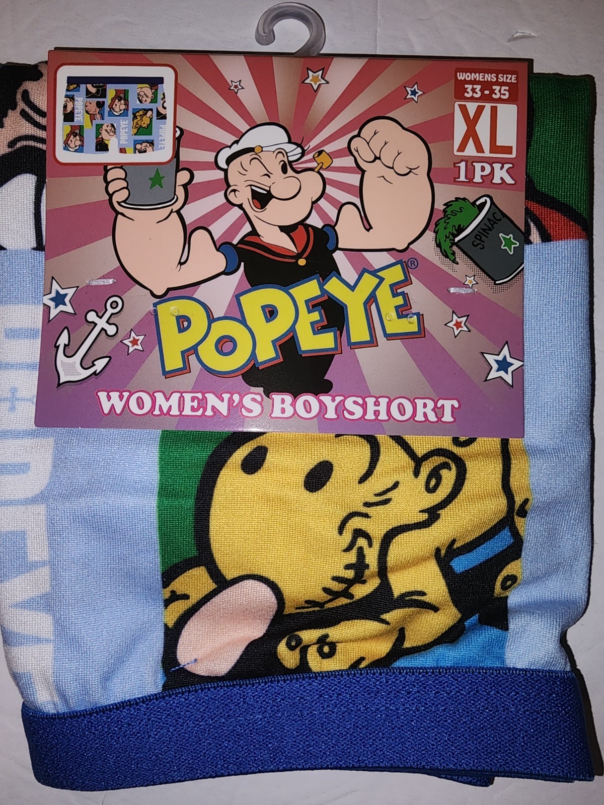 New Popeye Women’s Boy Short Size X-Large 33-35