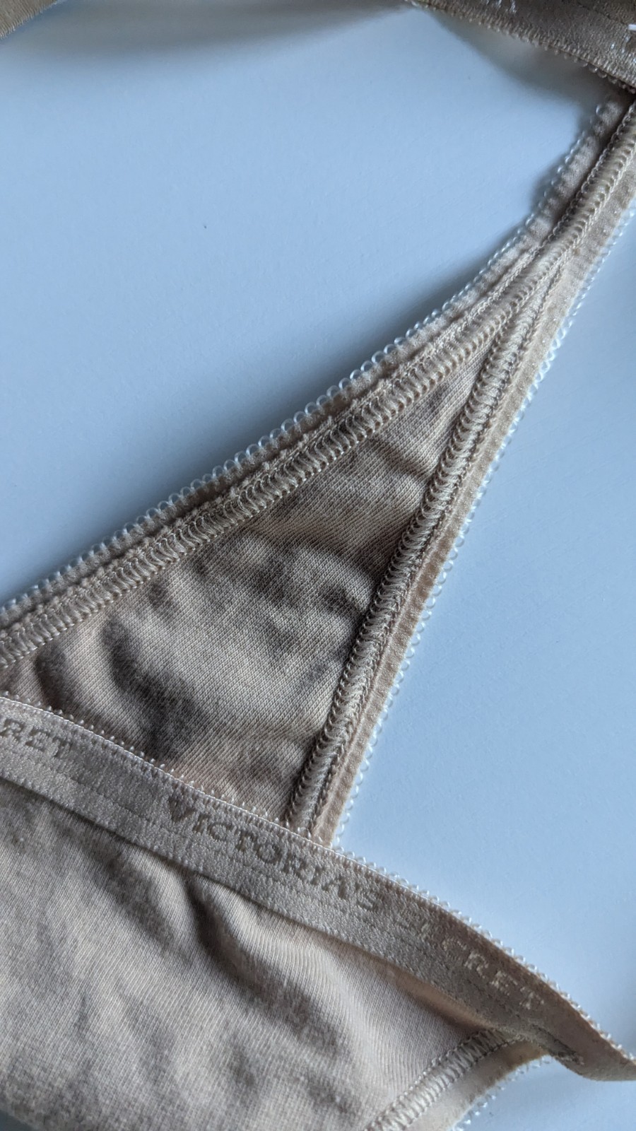 VTG Victoria’s Secret V String Cotton Thong Panties Sz M 2009 NWT HTF 95% Cotton