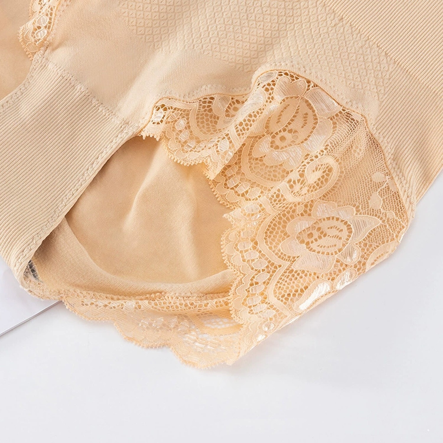 Women High Waisted Tummy Control Panties Butt Lifting Underwear Lace Shapewear