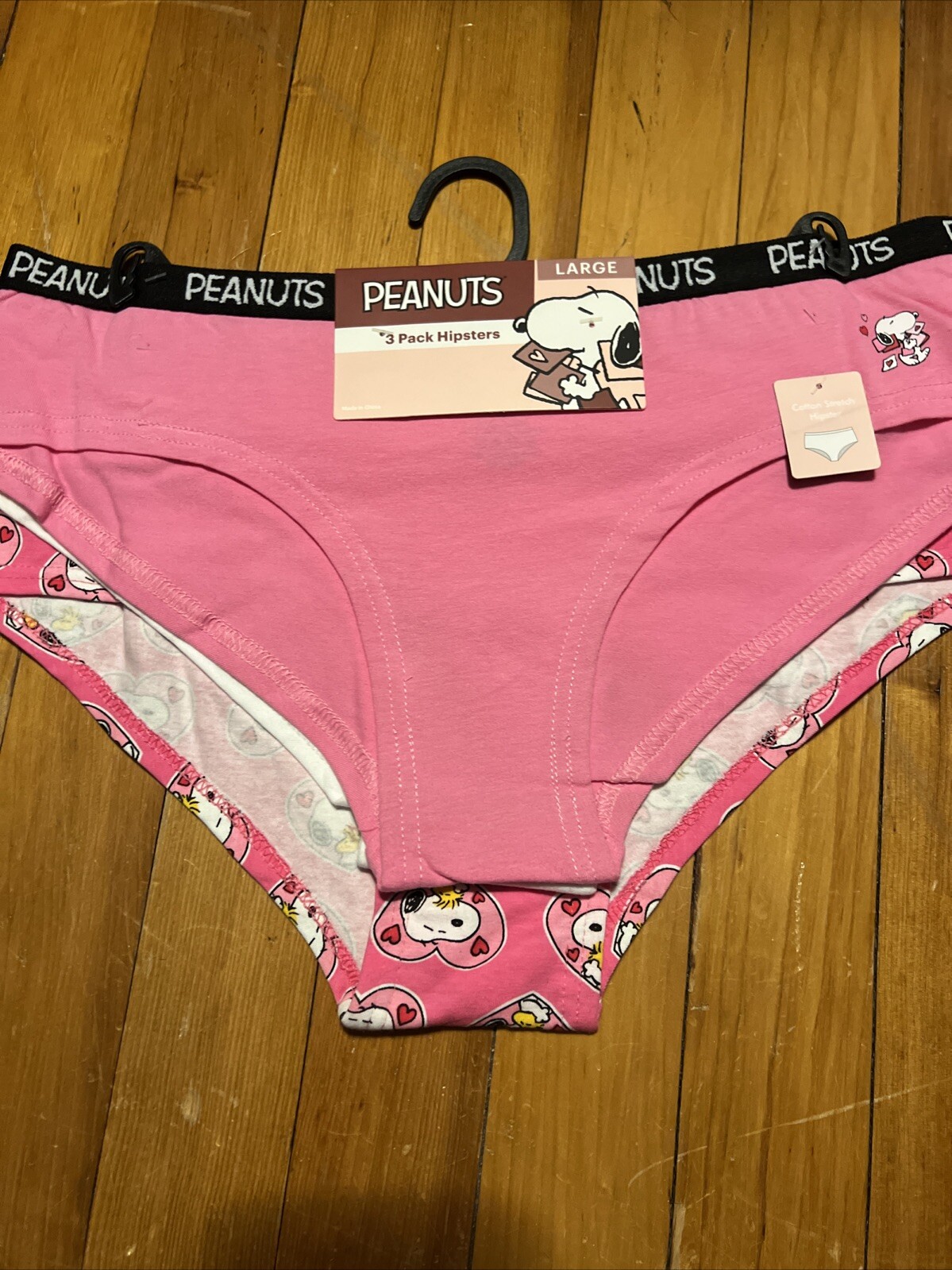 PEANUTS💕 Snoopy 3 Pack Hipster Panties SIZE Large ❤️