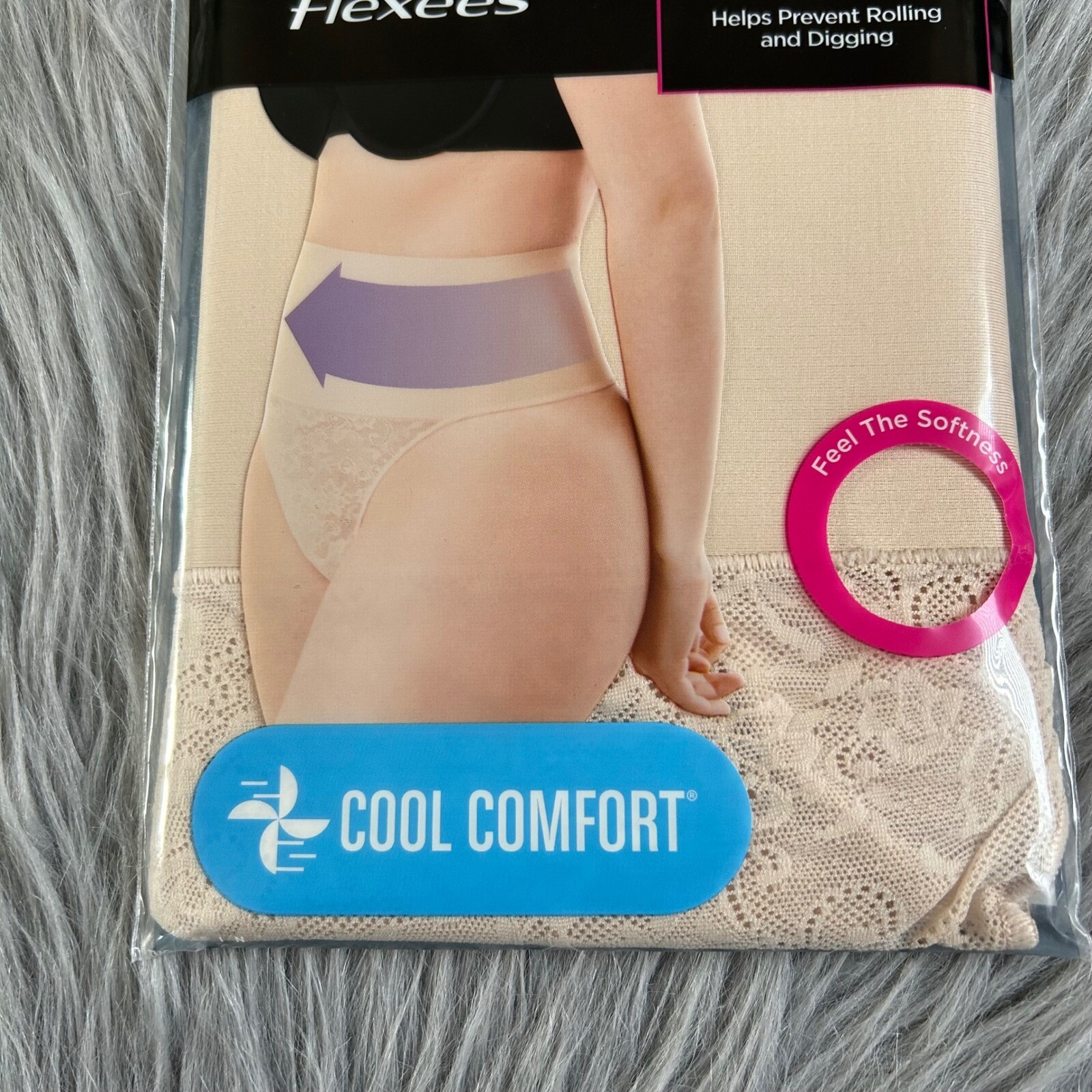 Maidenform Flexees Thong Women’s Size 3XL Beige Shapewear Underwear Panty