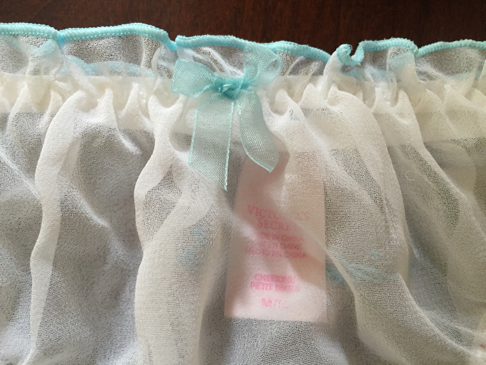 Victoria Secret White Sheer Bride To Be Cheekini Pantie NWT Medium