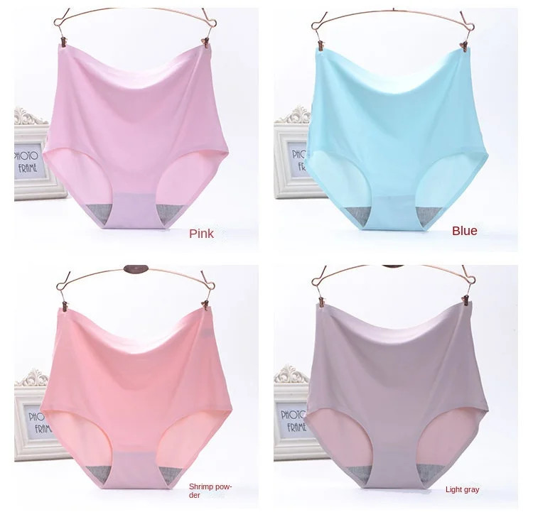 Seamless Panties Plus Size High Waist Soft Stretch Breathable Underwear Fit