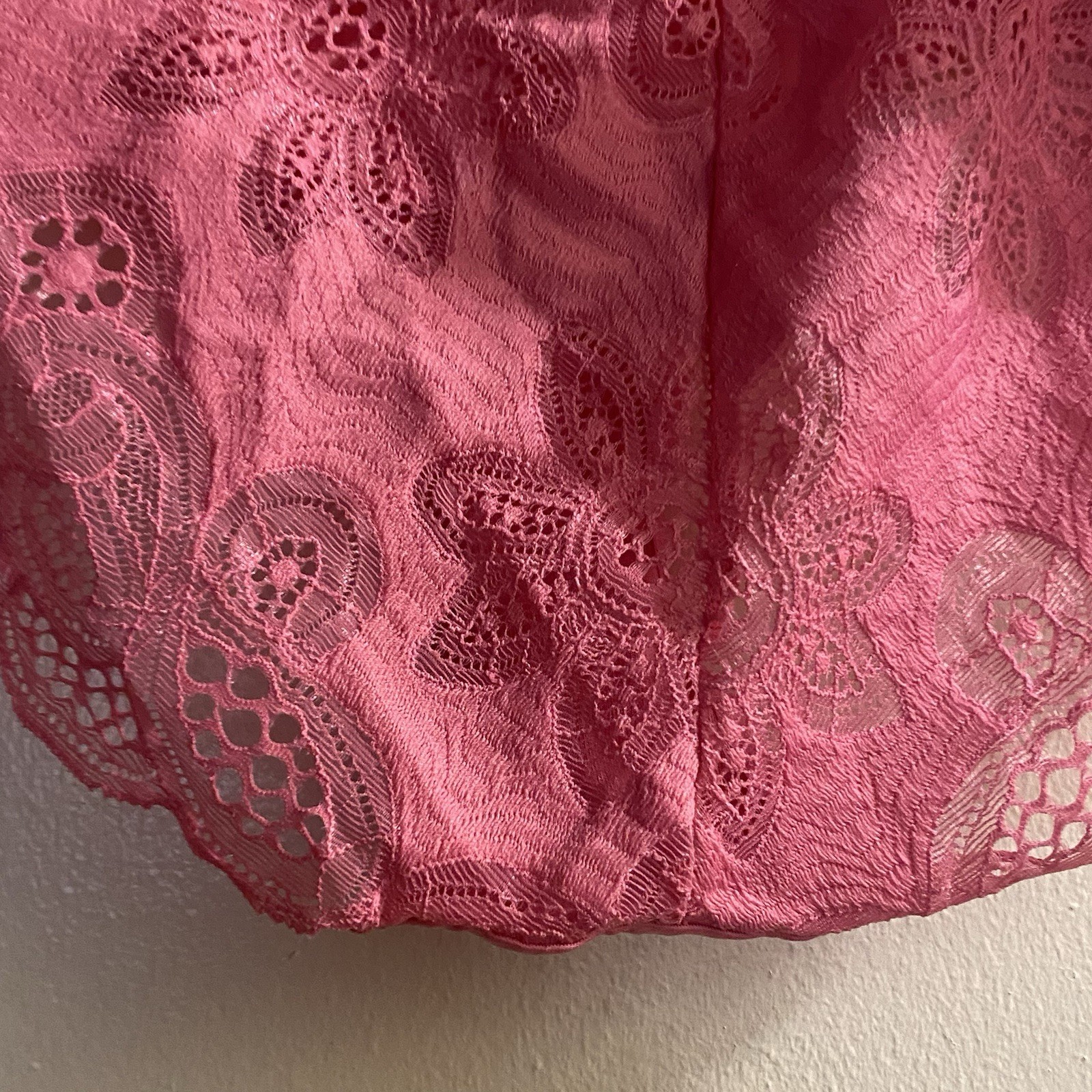 Cacique Womens NWT Plus Size 26 28 Pink Lace Panties Underwear Couture Coquette
