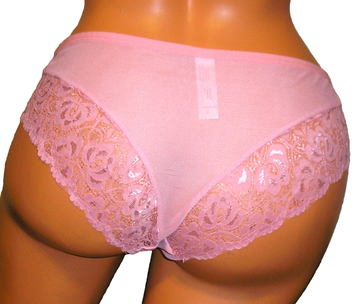 Panties Lingerie Rachel Roy Pastel Pink Lace & Mesh Bikini XL Adult Gift