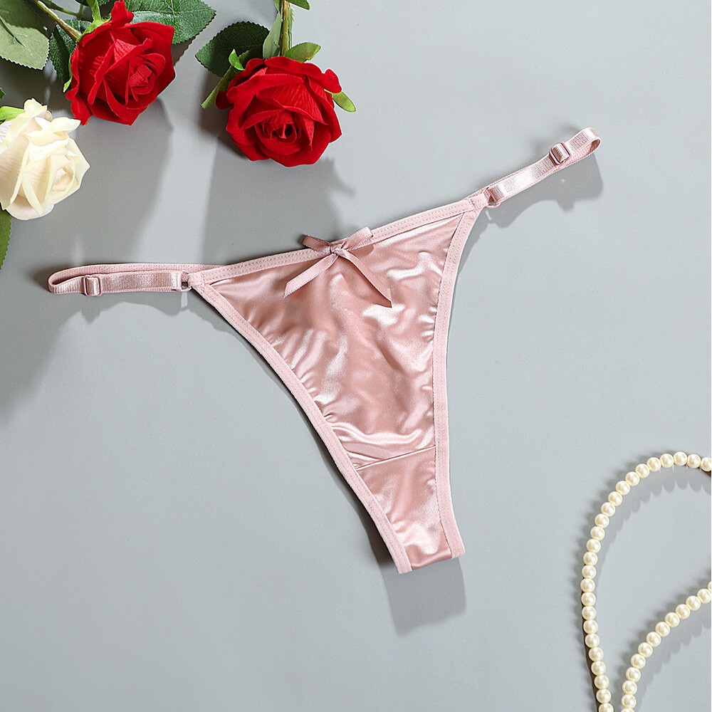 Women Silky Satin Panties Underwear Thongs Lingerie G-string T-back Brief US