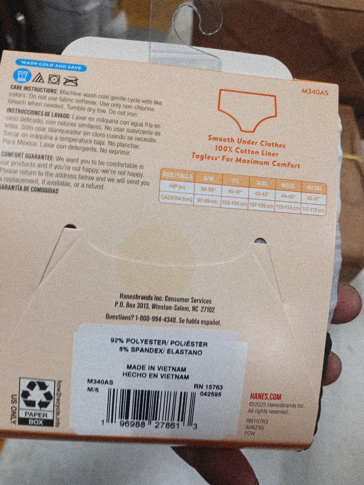 2 Pack 3 Each, 6 Total, M/6 Hanes Womens Smooth Microfiber Tagless Briefs , 175