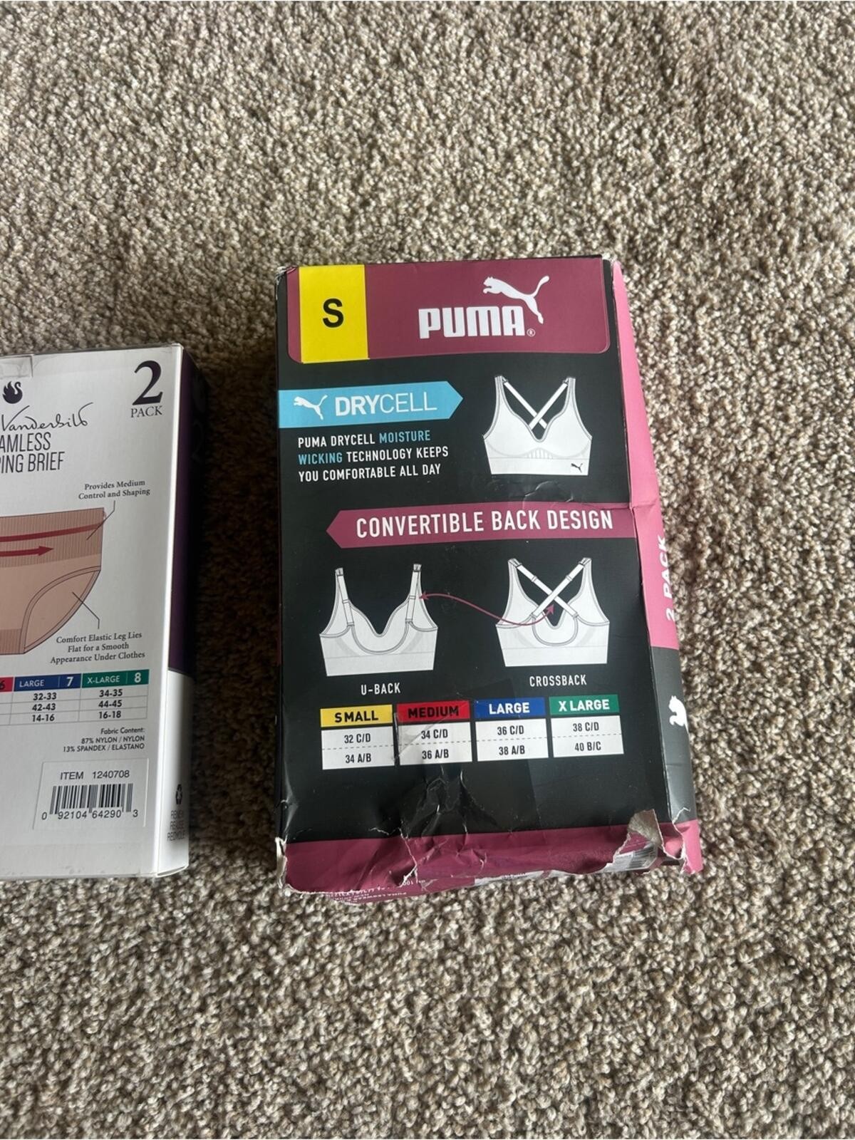 Women’s Size Small Intimates Bundle NWT Puma Bra Shapewear Brief Panties