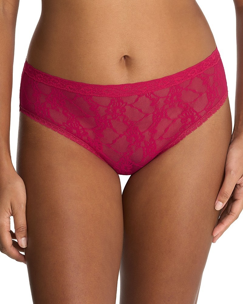 Natori Bliss Allure One Lace Girl Brief Women’s One Size Primrose Elastic Waist~