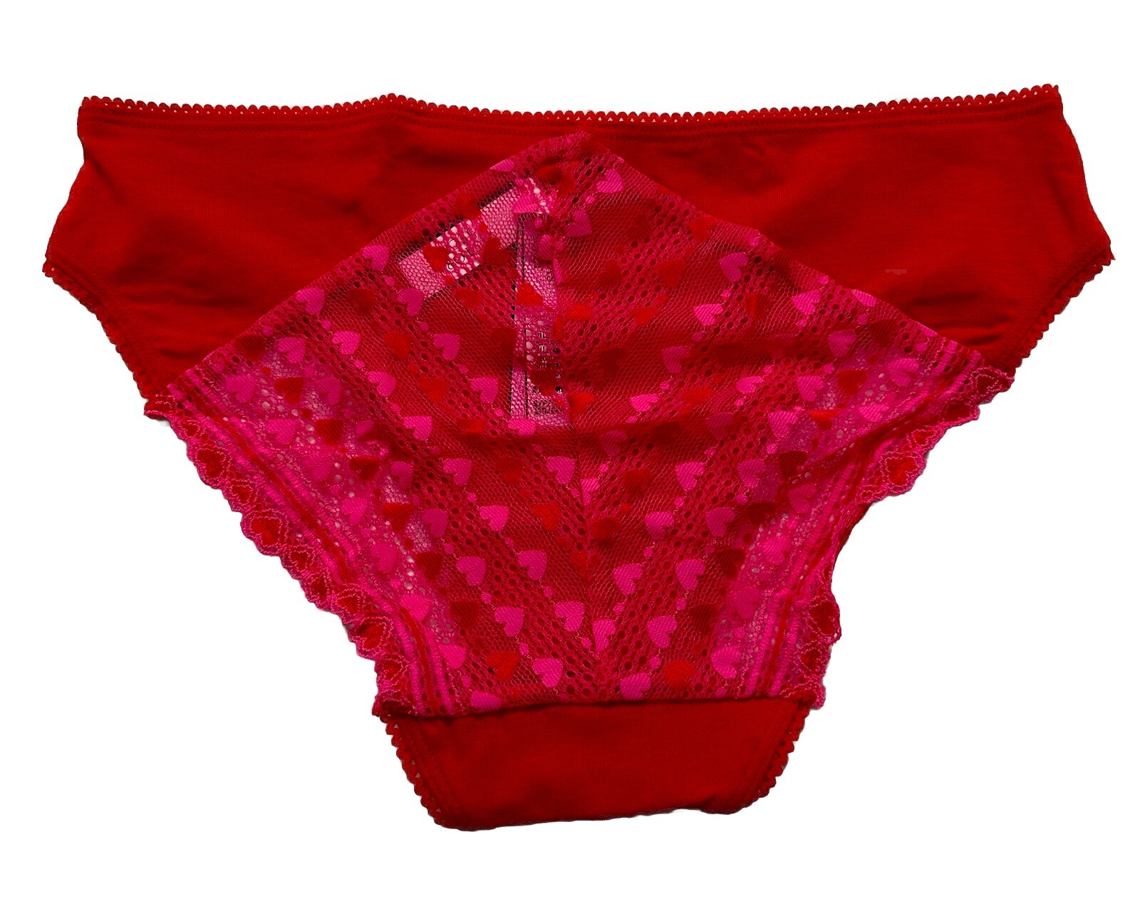 Victoria’s Secret Bikini Pink Red Heart Panty Small NWT