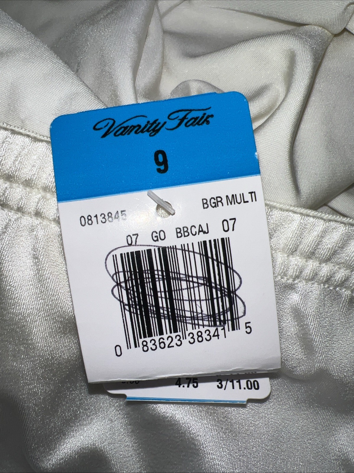 VTG Vanity Fair Ivory Second Skin Satin Womens Panties XXL 9 13-845 New