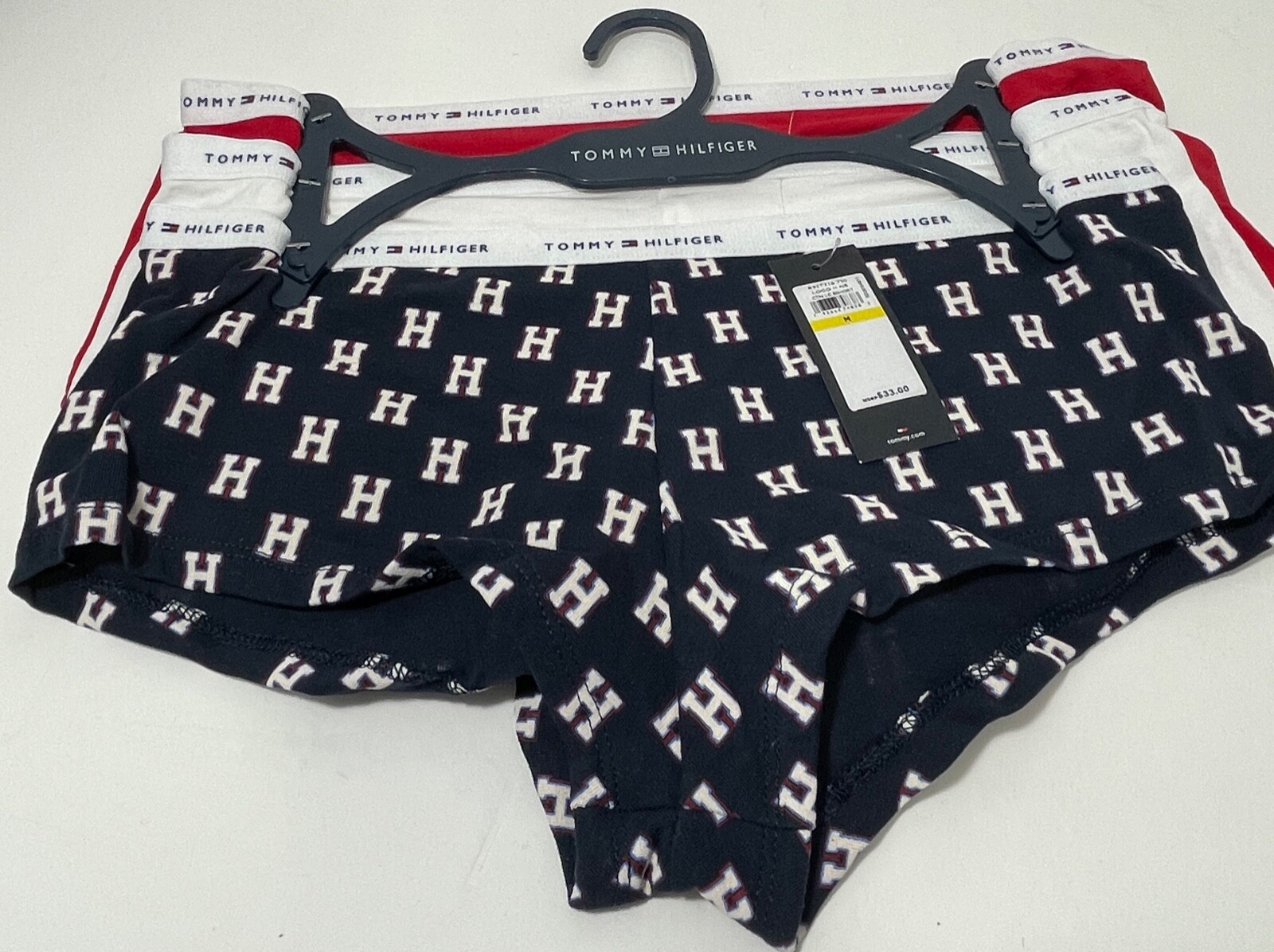 Tommy Hilfiger 3pk Stretch Boy Short Panties Size Medium COTTON NWT