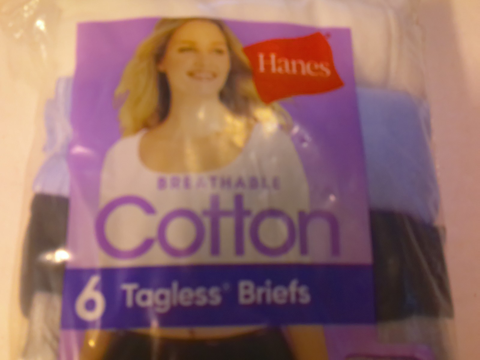 Hanes Women Breathable Cotton 6 Tagless Briefs Underwear Multicolor Size 7 Large