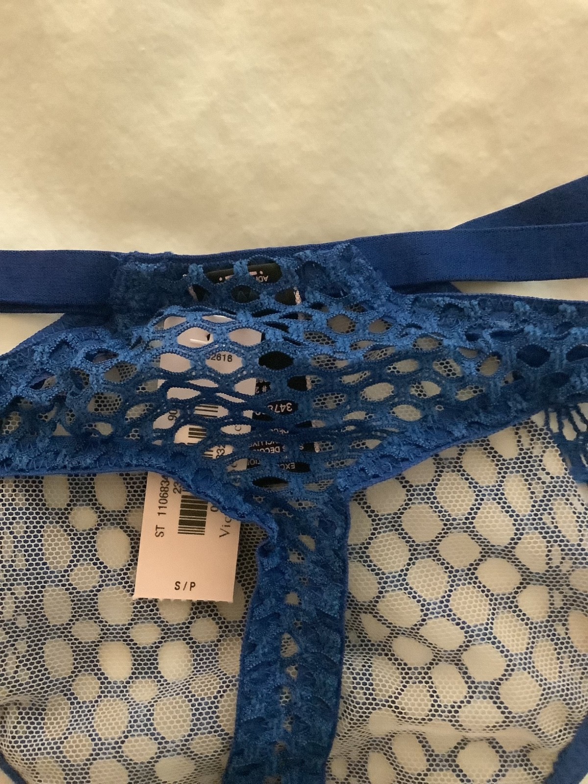 NWT Victoria’s Secret Blue Thong Size S/P
