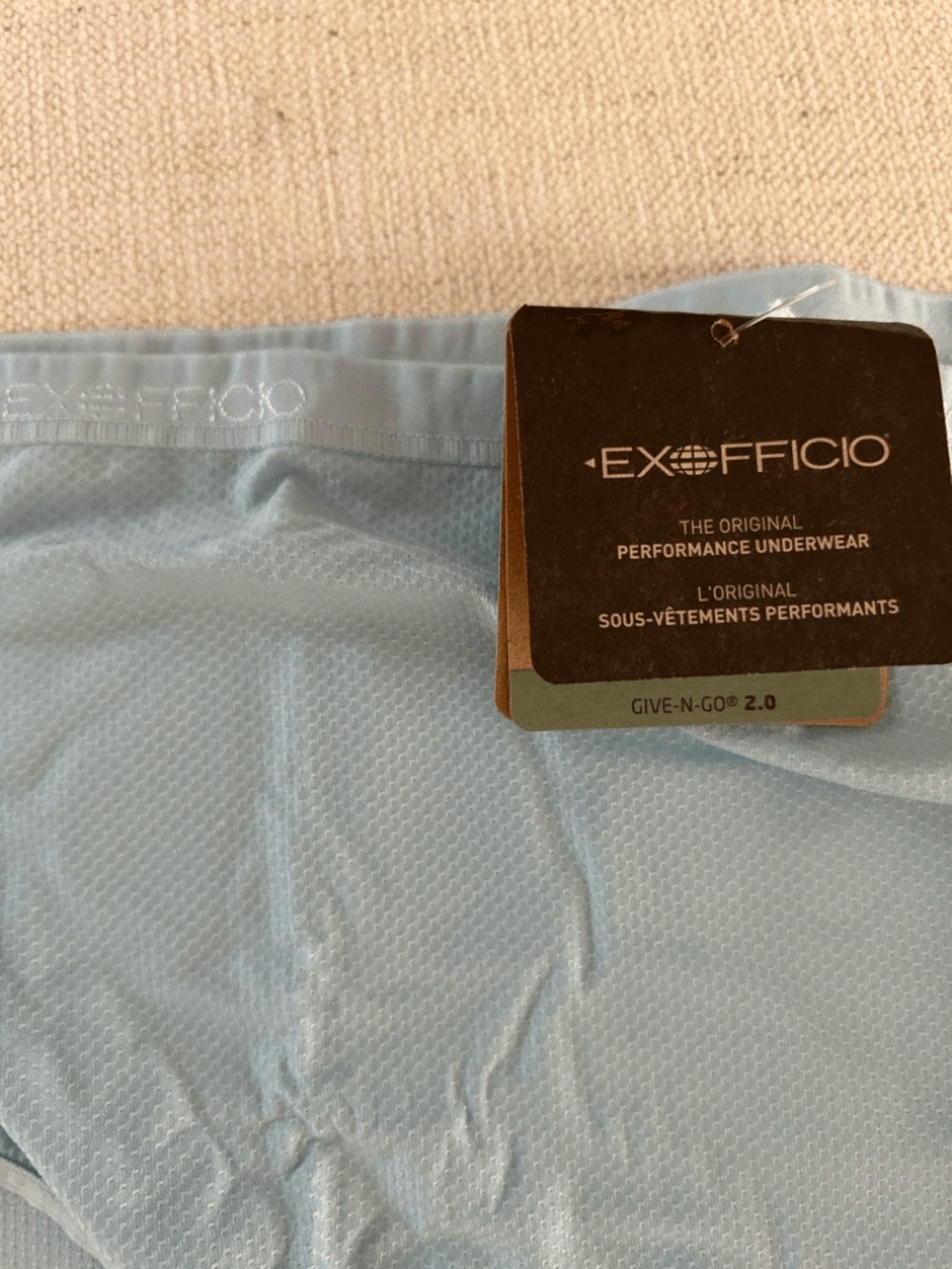 ExOfficio BUNDLE OF THREE Give-N-Go 2.0 Full Cut Brief -Glacier Blue, Size 3XL
