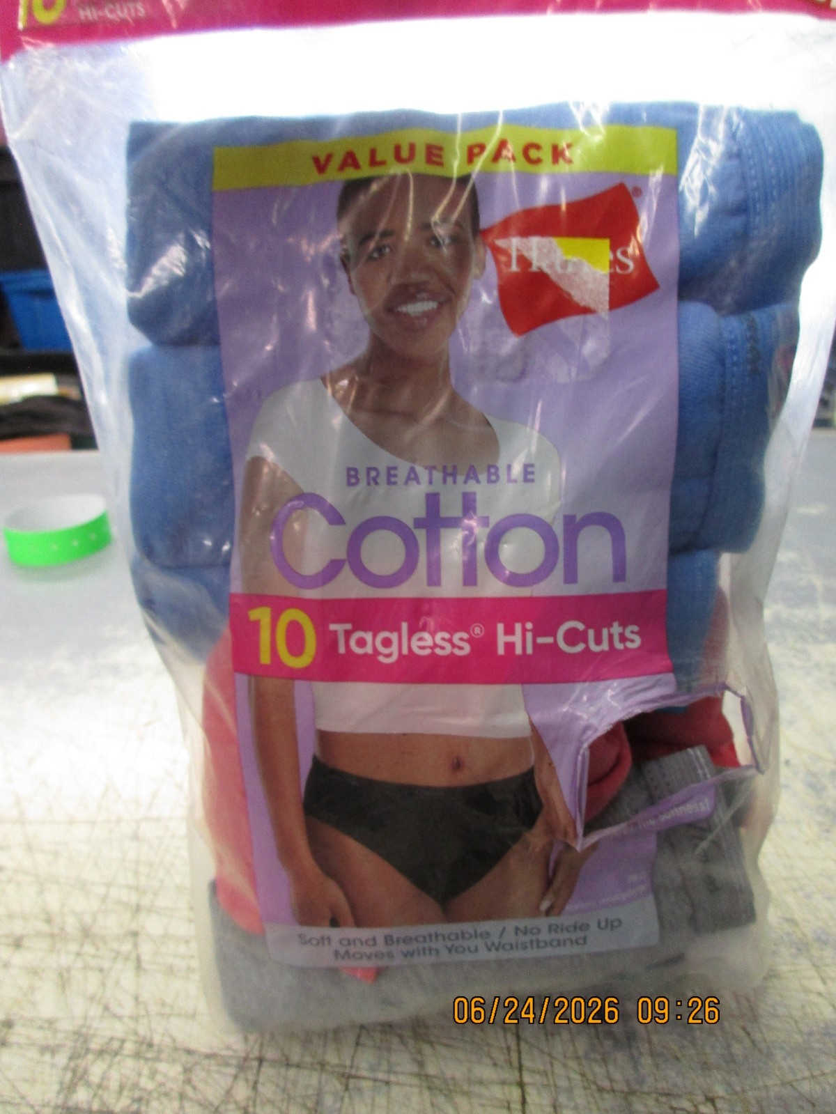 New Hanes Women’ Hi Cuts Breathable Cotton Panties 10 Pack Size 6 M Multicolor