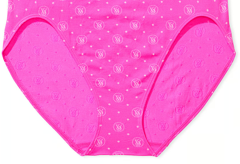 XL Hot Pink LOGO SEAMLESS NO SHOW Victorias Secret High-Leg Waist Brief Panty