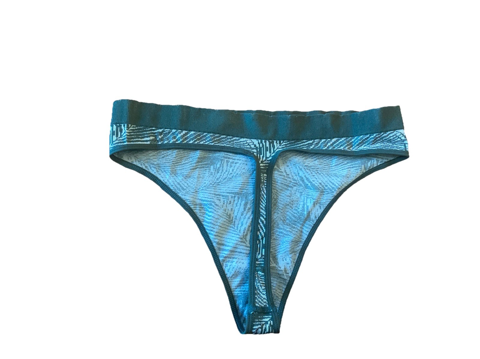 KINDLY WOMENS SEAMLESS THONG GREEN FLORAL DESIGN SIZE 2XL (20) FREE SHIPPING NWT