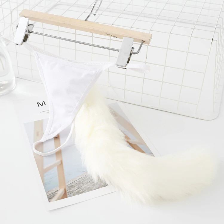 Soft Rabbit Tail Sexy Lingerie G String Female Underwear Thong Briefs Panties