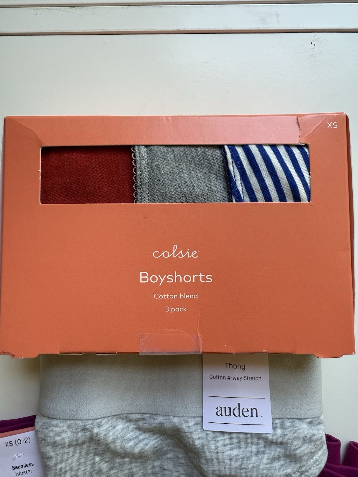 NWT Womens 6 Pairs Auden Colsie Boyshort Hipster Bikini Thong Panties XS