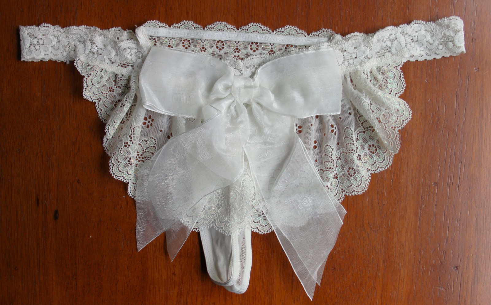 Vintage Victoria’s Secret Sexy Little Things Cream Thong Panties Size M / L