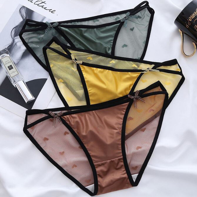 1/5 Pack Lot Womens Sexy Satin Panties Low Waist String Bikini Underwear Vintage