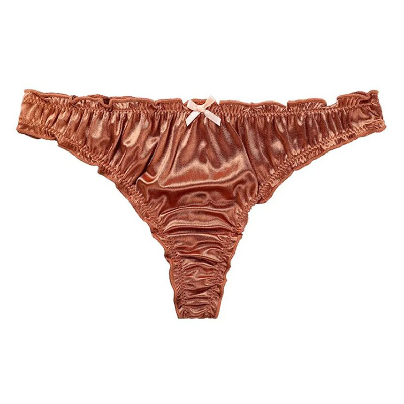 4PCS/LOT Sexy Womens Shiny Satin Panties Underwear Thong G string Brief Lingerie