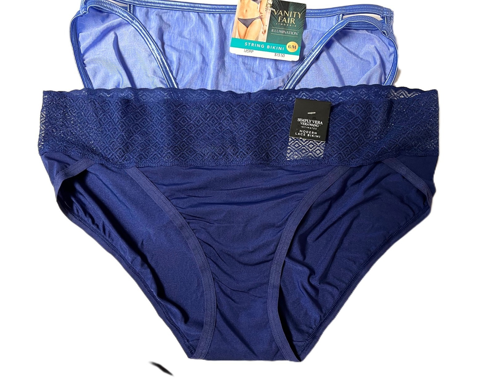 Lot/4 Size 6 Bikinis & Tanga Maidenform, Jockey, VF Illumination, Comb. Ret $38.