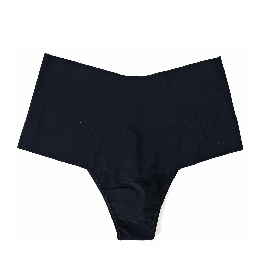 NEW $25 HANKY PANKY BREATHESOFT HIGH WAIST THONG Black Small S NWOT