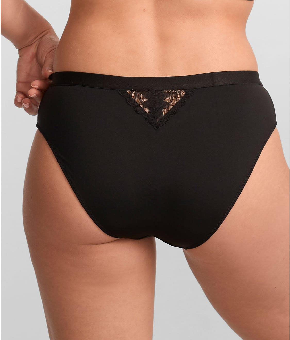 Pour Moi BLACK/COSMETIC India Gatsby Lace V-Shape Brief, US Medium
