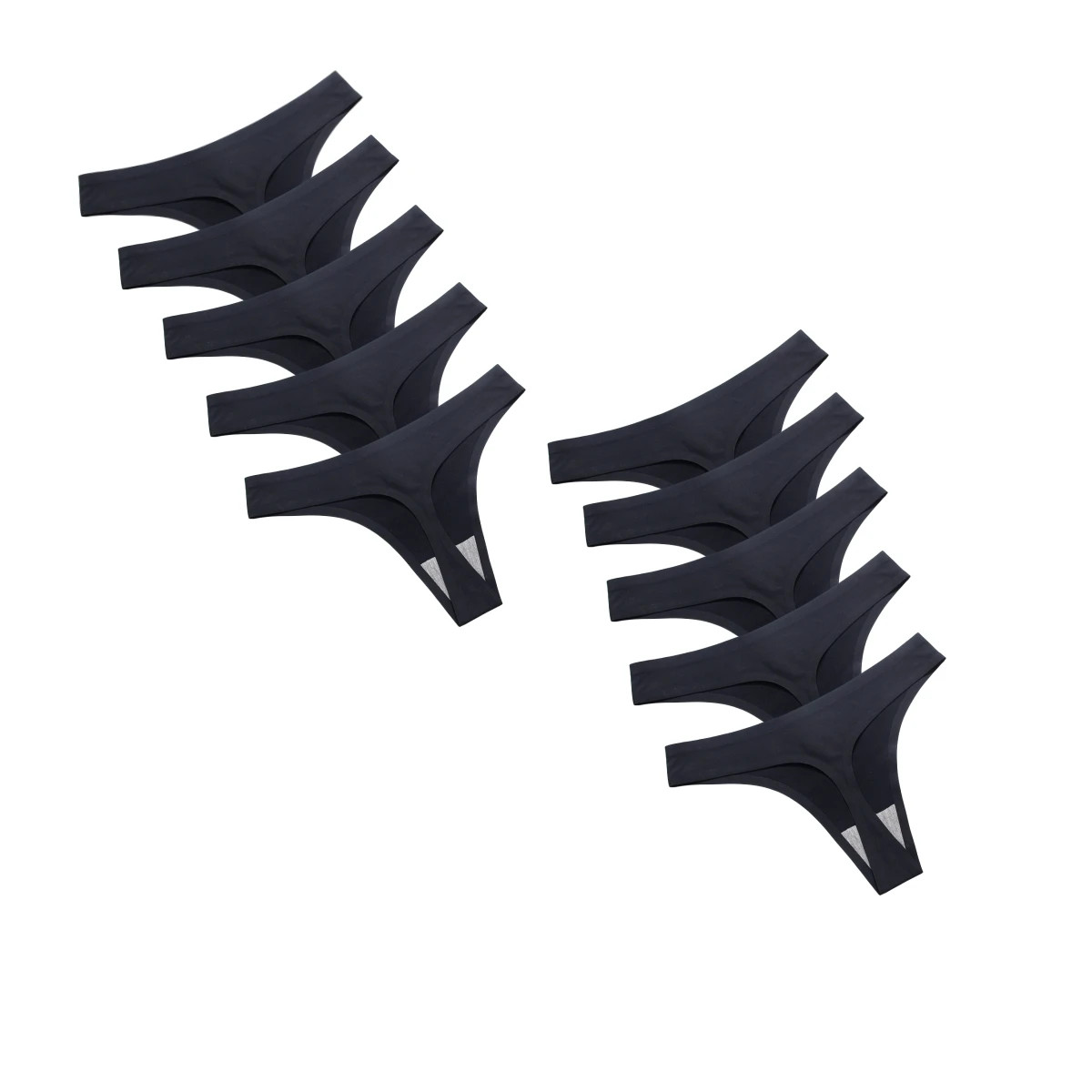 Seamless G String Panties Women’s Low Rise Solid Soft Stretch Underwear 10 Pcs