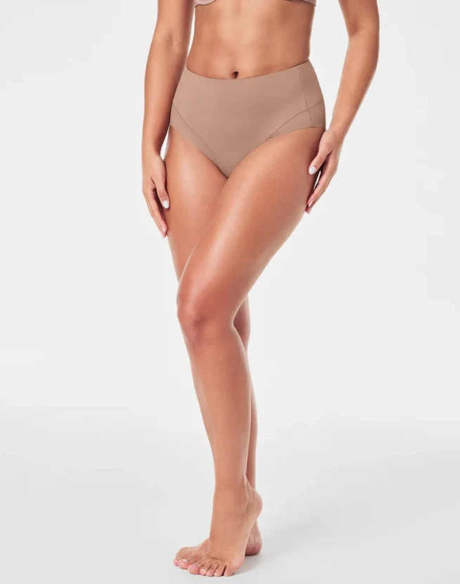 SPANX Hi-Leg BRIEF supersmooth Contouring 40157R beige nylon blend womens ~XL