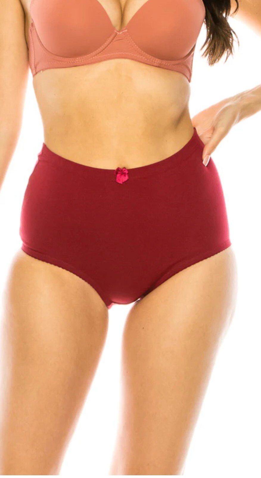 3/6 Pack Women High Waisted Briefs Bikini Panties Cotton Comfy 65 Underwear S-2X