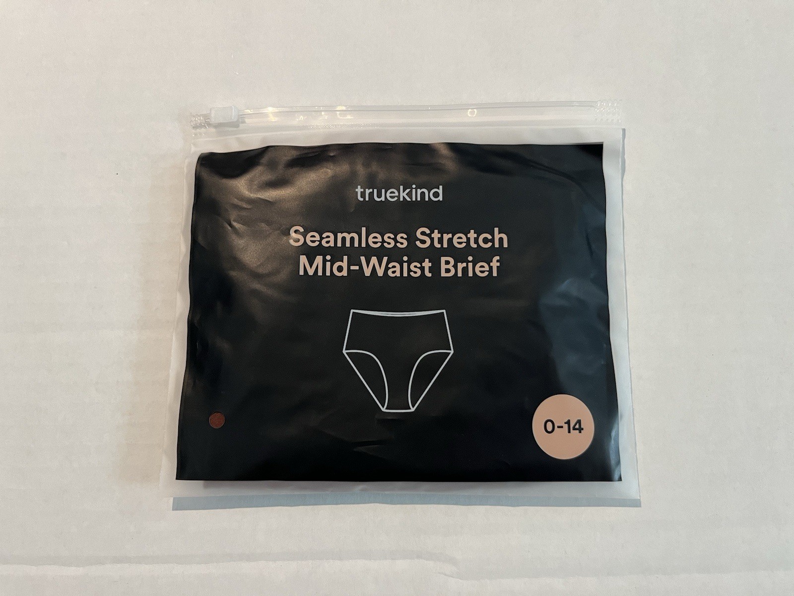 New Truekind Women’s Seamless Stretch Mid-Waist Brief Chocolate Brown Size 0-14