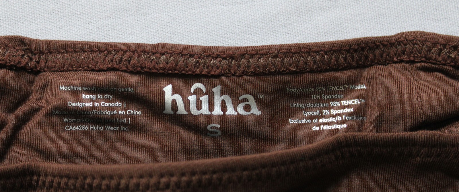 Huha Women’s Seamless Low Profile Thong Mineral Undies NN7 Brown Small NWT