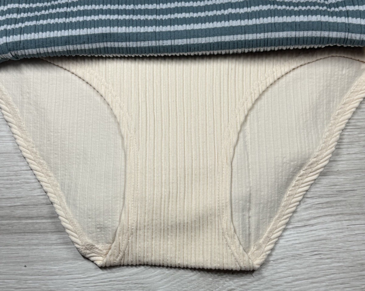 LUCKY BRAND Womens 5-Pair Bikini Ribbed Seamless Underwear Panties Nylon Blend L