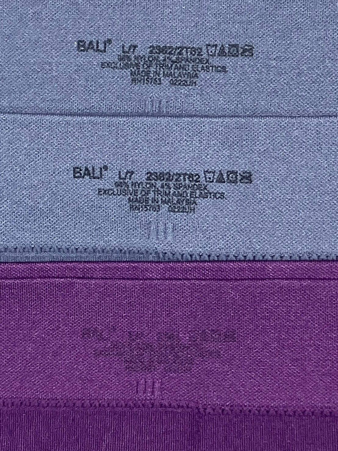 NWOT 3-Pack Bali Women’s L One Smooth U All-Over Smoothing Hi Cut Brief 2362