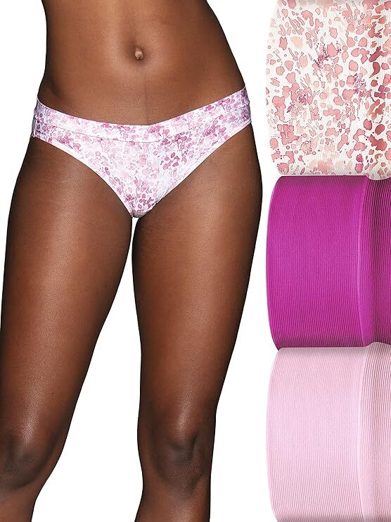4 pack 18291 Beyond Comfort Bikini Panties MIX COLORS Sz- 5~6~7~8