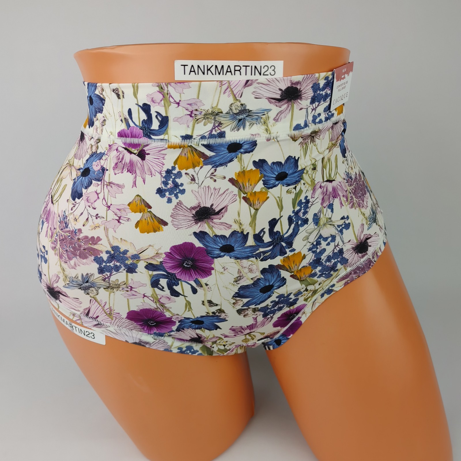 LANE BRYANT CACIQUE COMFORT BLISS FULL BRIEF PLUS PANTY 18/20 IVORY PINK FLORAL
