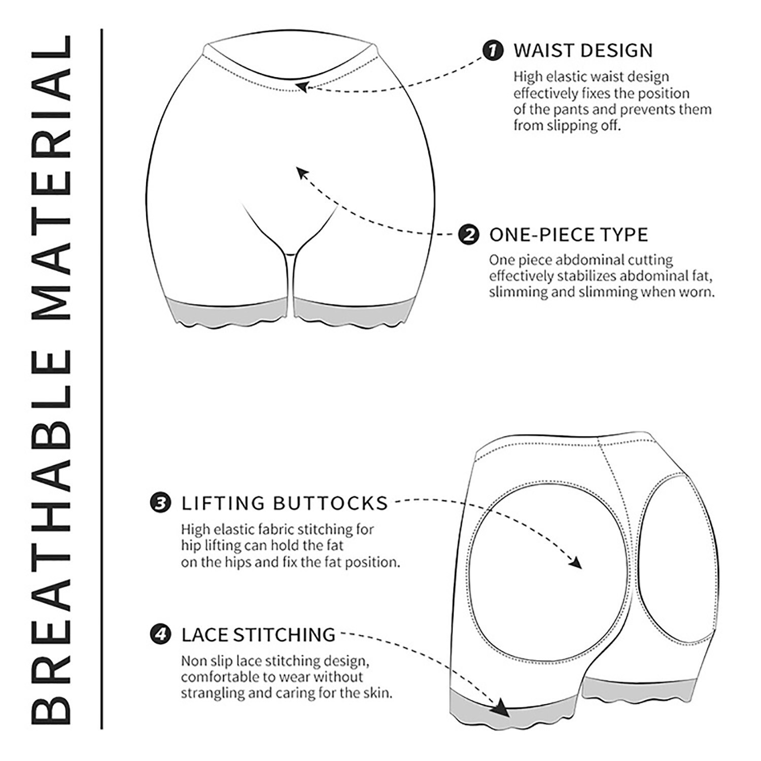 Butt Lifter Panties Fajas Women Tummy Control Shapewear Hip Enhancer Underwear