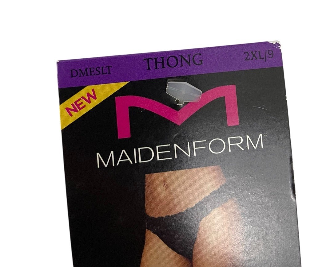 Maidenform Beige Lace Thong Size 2XL/9 – 86% Nylon And 14% Spandex