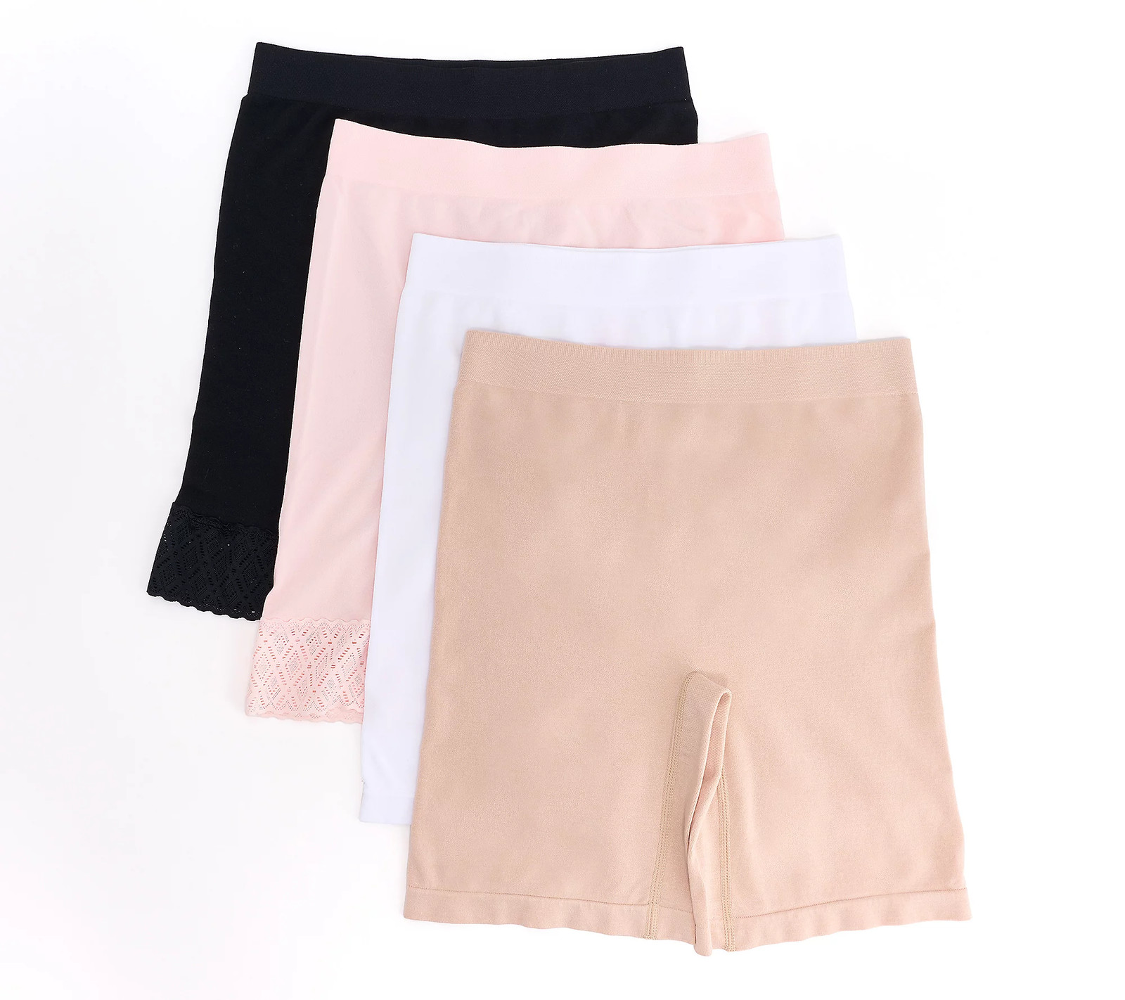 Breezies Comfort Breeze Set of 4 Seamless Long-Leg Panties Basic Pack XL New