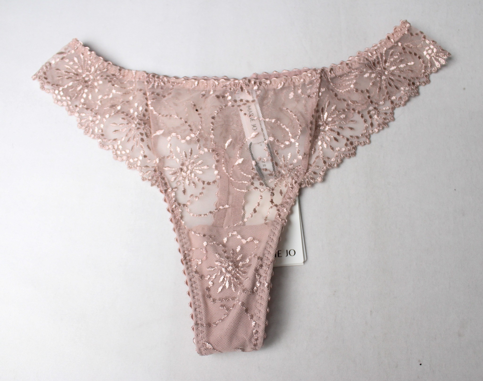 Marie Jo Women’s Jane Mid-Rise Delicate Mesh Thong DM3 Soft Pink Small NWT