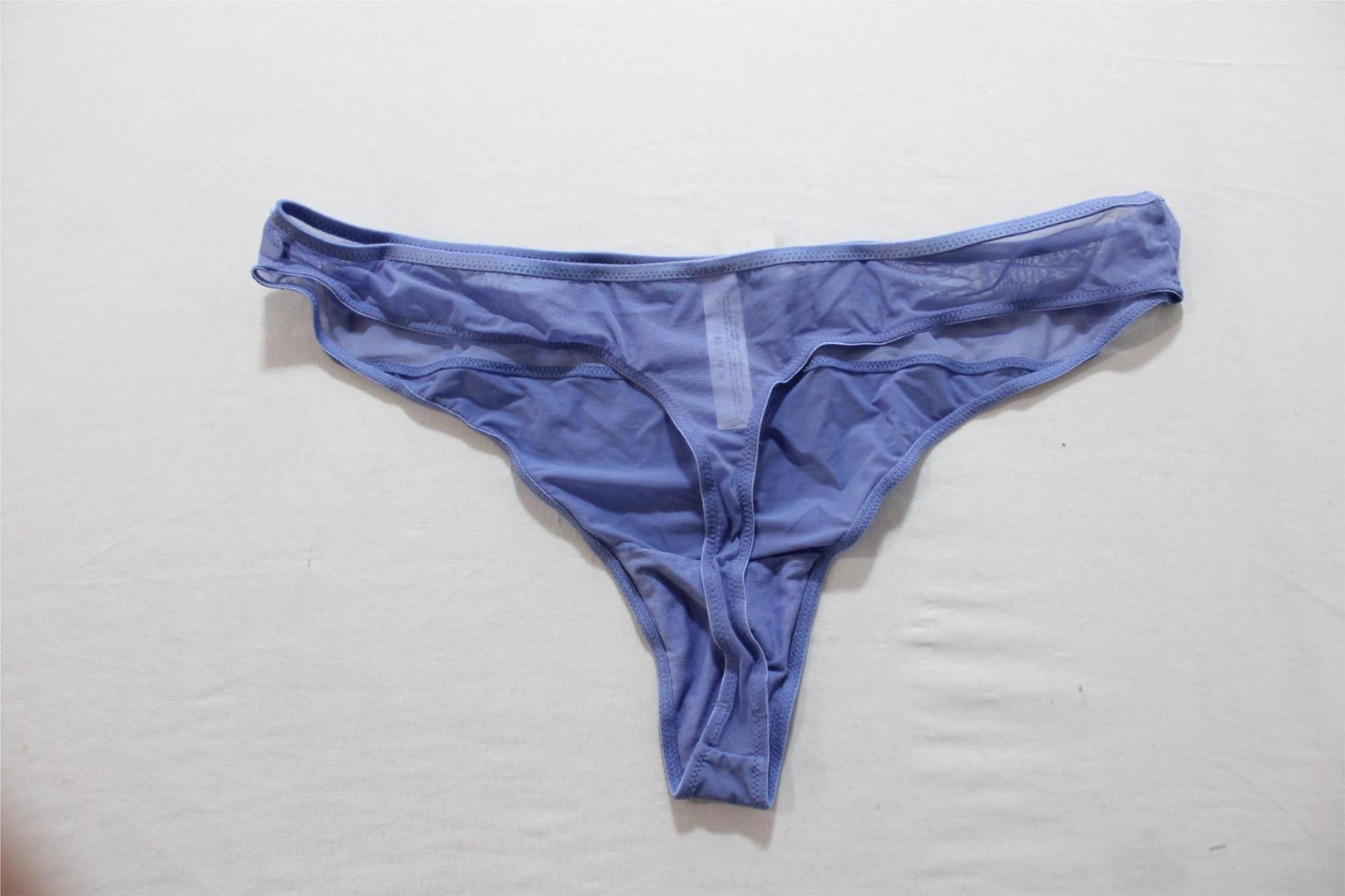 Adore Me Women’s Elora Thong Panties CG2 Bleached Denim Blue Size XL NWT