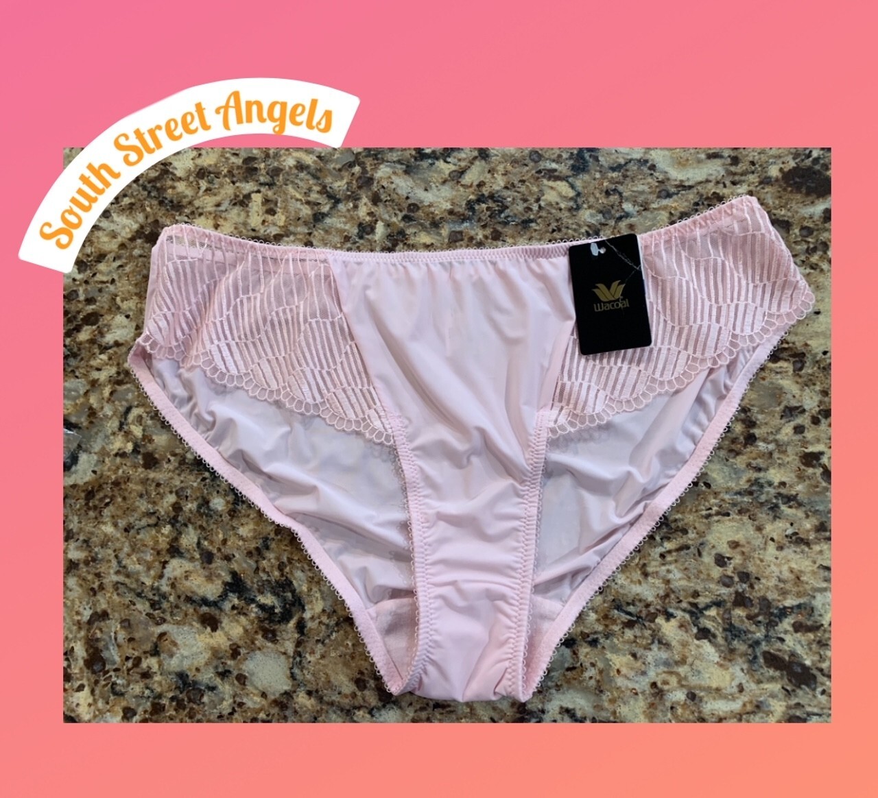 WACOAL 841117 ~ CHALK PINK ~ LA FEMME BIKINI PANTIES ~ SIZE XL