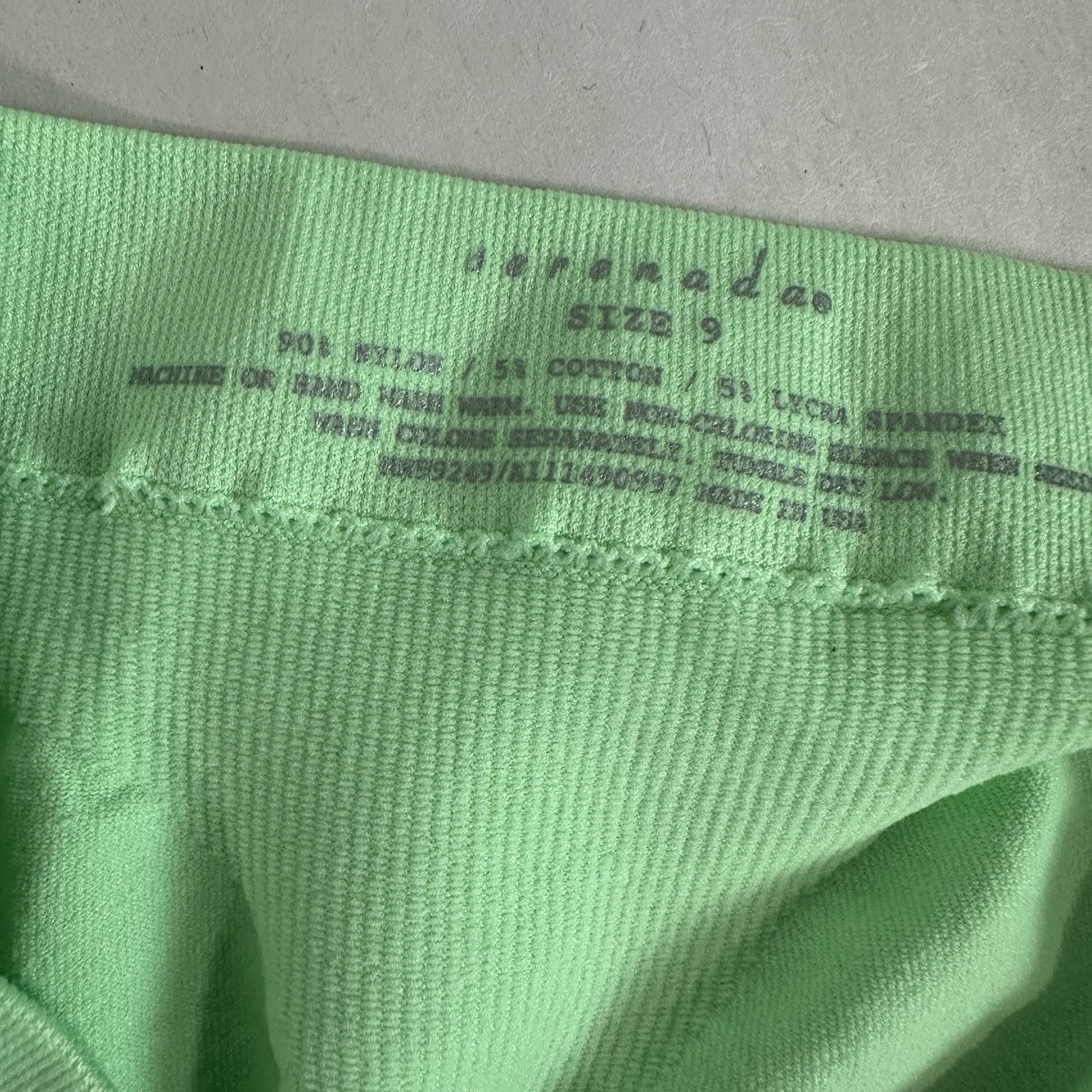 2 Pack Serenada Seamless Hi Cut Brief Panties Size XXL 9 New Green