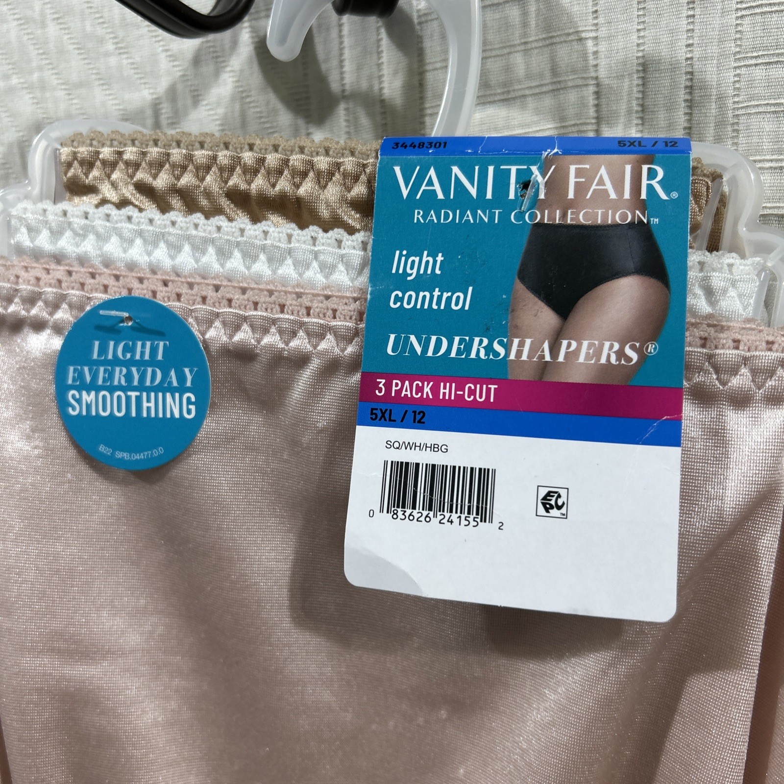 Vanity Fair 3 Pack Hi-Cut Light Control Undershapers Panties NEW 5X/12