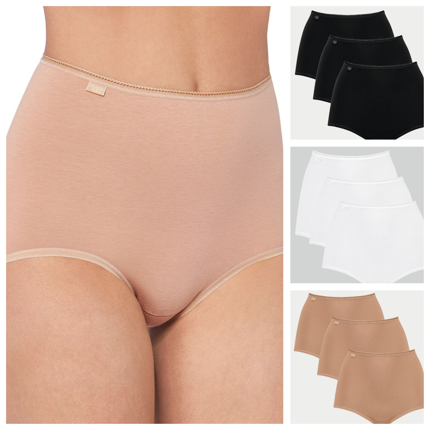 Sloggi 24/7 Cotton Maxi Briefs 10167190 Womens Knickers Multipack 3 Pack RRP £28