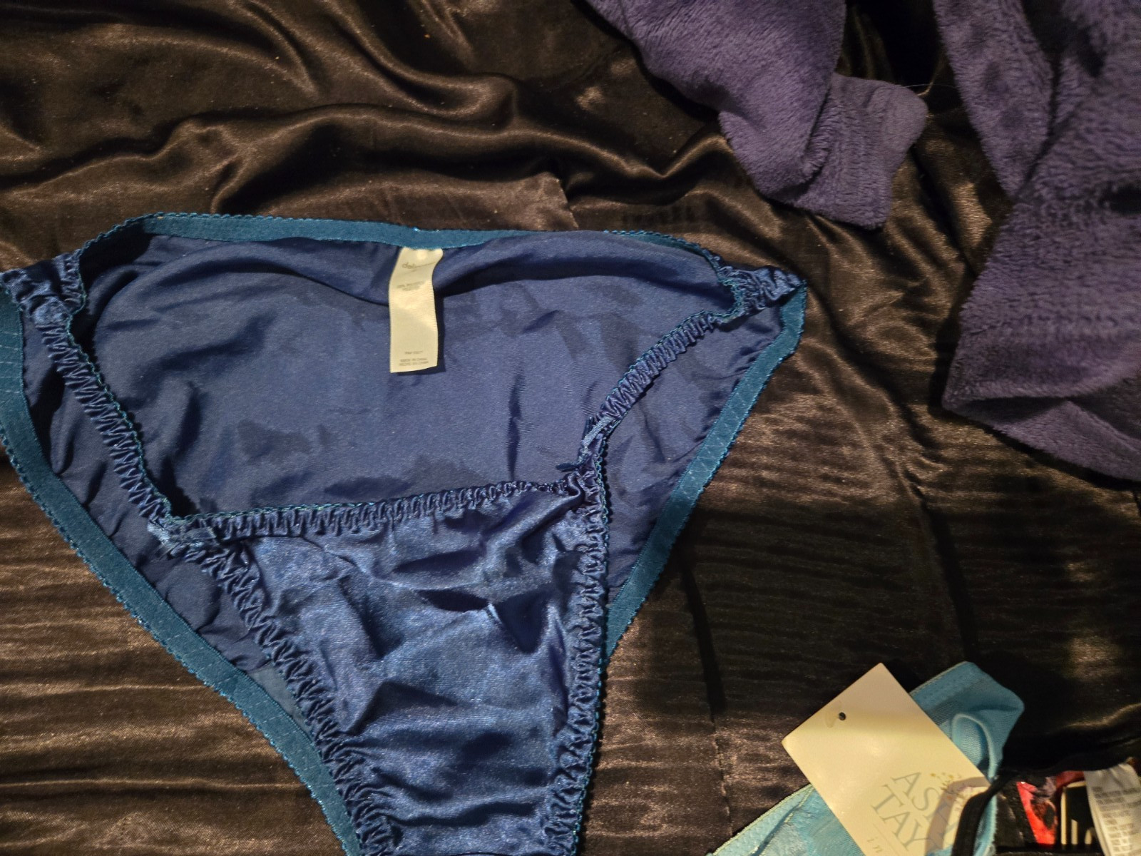 Delicates satin string bikini size 5