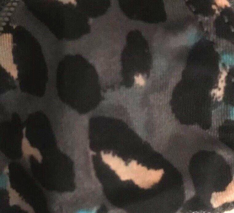 Victorias Secret Grey Leopard Animal Print Brazilian Panties Size XS Split Mesh